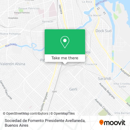 Mapa de Sociedad de Fomento Presidente Avellaneda