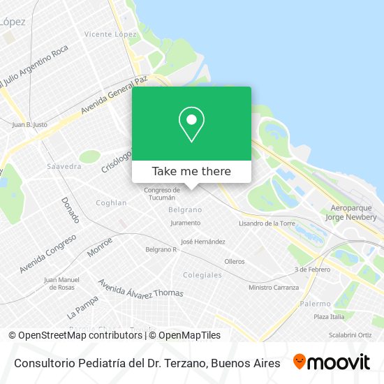 Mapa de Consultorio Pediatría del Dr. Terzano