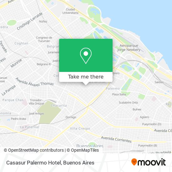 Casasur Palermo Hotel map