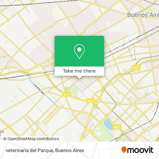 Mapa de veterinaria del Parque