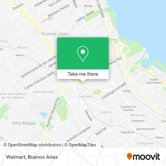 Mapa de Walmart