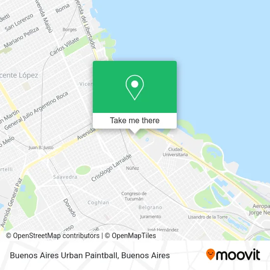 Mapa de Buenos Aires Urban Paintball