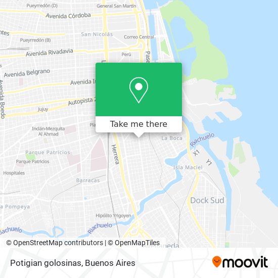 Potigian golosinas map