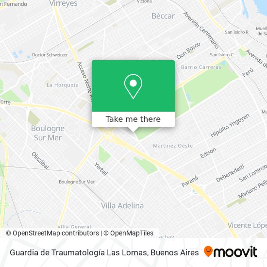 Guardia de Traumatología Las Lomas map