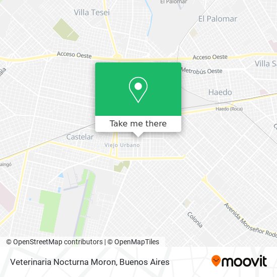 Mapa de Veterinaria Nocturna Moron