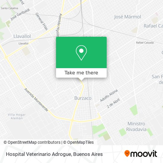 Hospital Veterinario Adrogue map