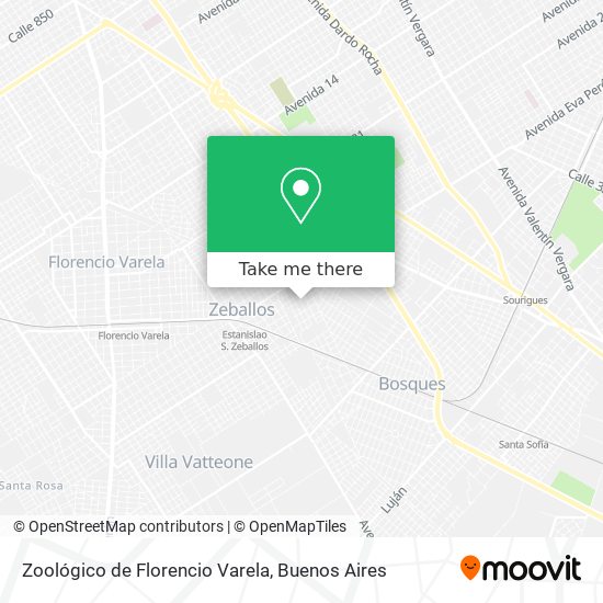 Zoológico de Florencio Varela map