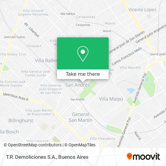 T.R. Demoliciones S.A. map