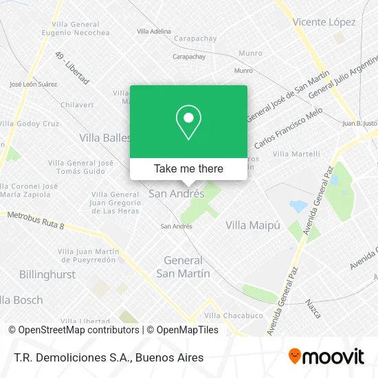 Mapa de T.R. Demoliciones S.A.