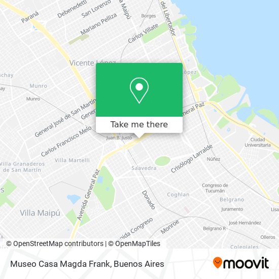 Museo Casa Magda Frank map