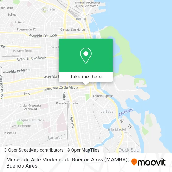 Mapa de Museo de Arte Moderno de Buenos Aires (MAMBA)