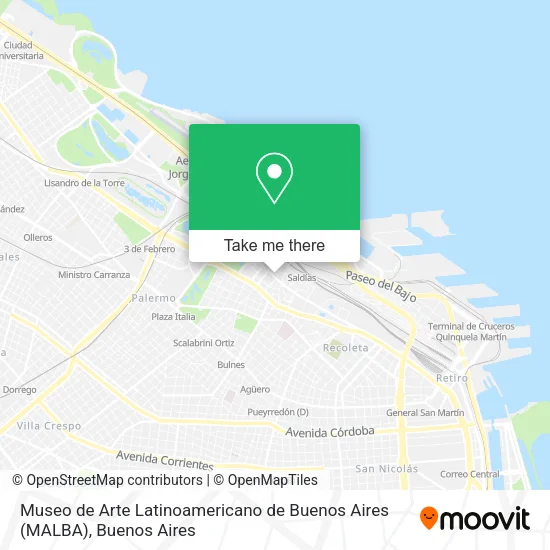 Mapa de Museo de Arte Latinoamericano de Buenos Aires (MALBA)