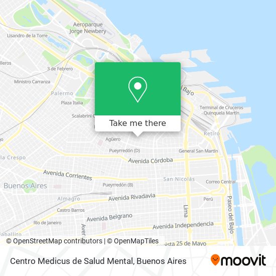 Mapa de Centro Medicus de Salud Mental