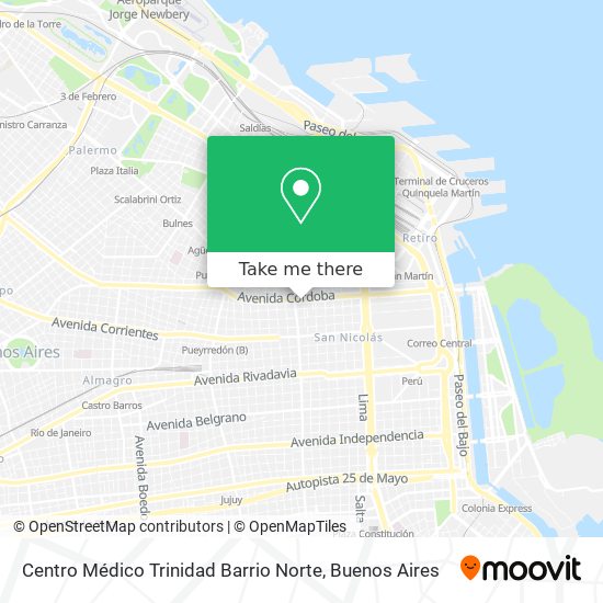 Mapa de Centro Médico Trinidad Barrio Norte