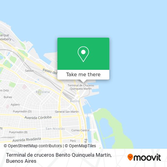 Terminal de cruceros Benito Quinquela Martín map