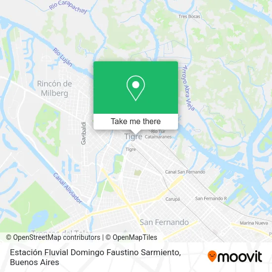 Mapa de Estación Fluvial Domingo Faustino Sarmiento
