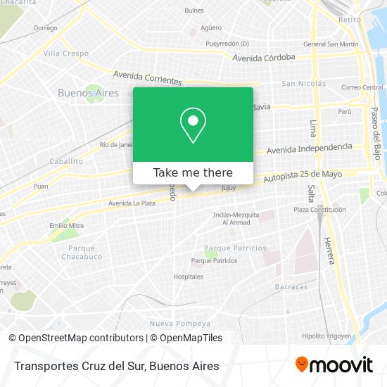Transportes Cruz del Sur map