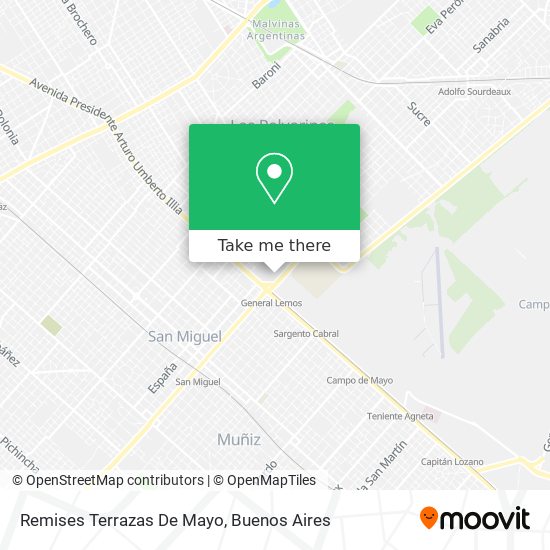 Remises Terrazas De Mayo map