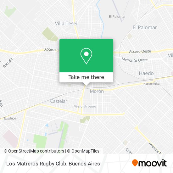 Mapa de Los Matreros Rugby Club