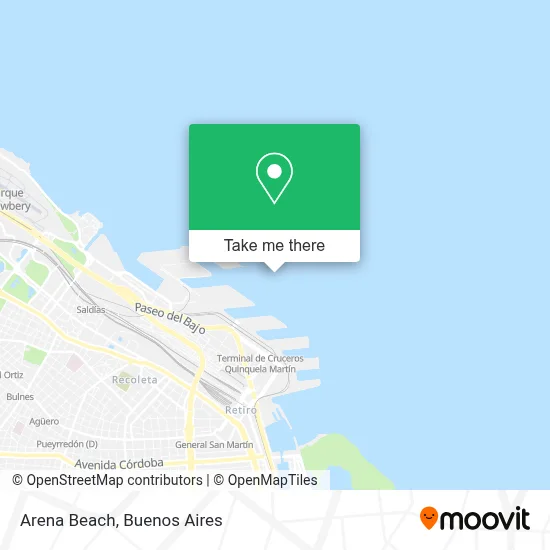 Arena Beach map