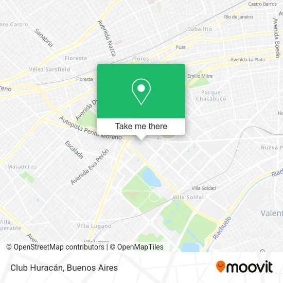 Mapa de Club Huracán