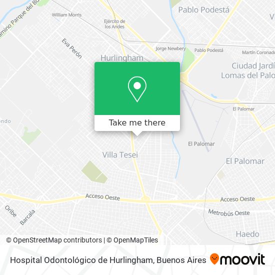 Hospital Odontológico de Hurlingham map