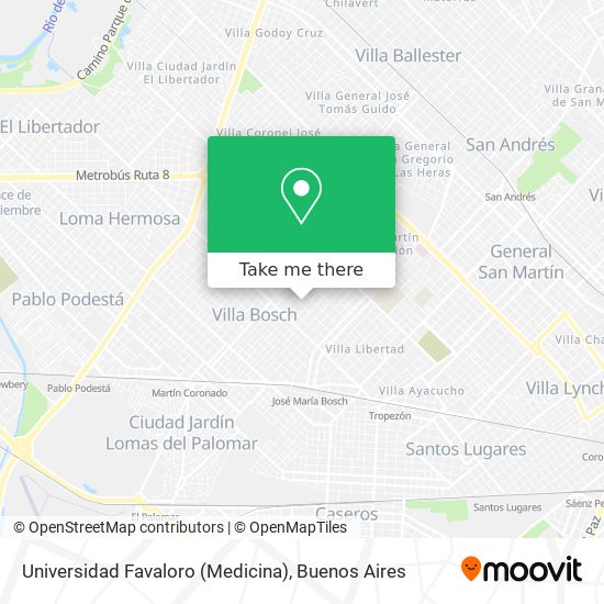 Mapa de Universidad Favaloro (Medicina)