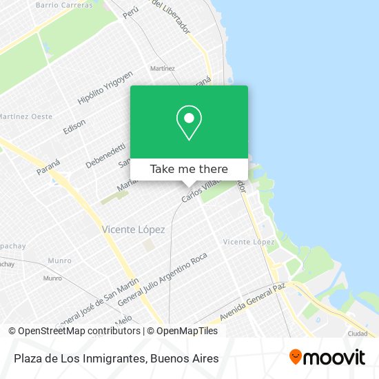 Plaza de Los Inmigrantes map