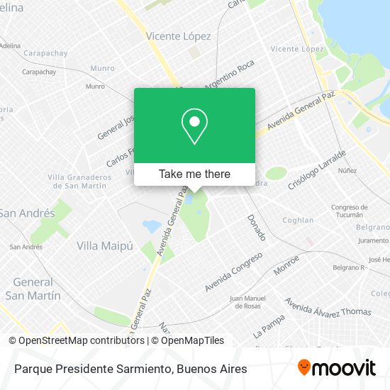 Parque Presidente Sarmiento map
