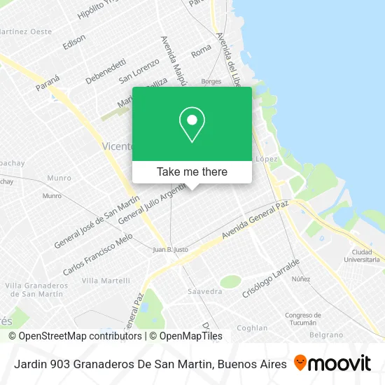 Mapa de Jardin 903 Granaderos De San Martin