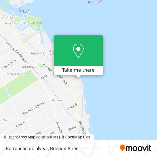 Barrancas de alvear map