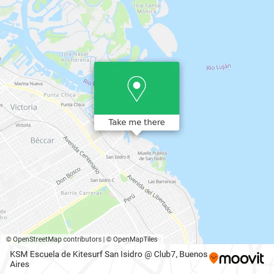Mapa de KSM Escuela de Kitesurf San Isidro @ Club7