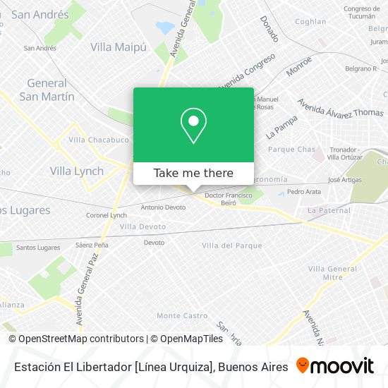 Estación El Libertador [Línea Urquiza] map
