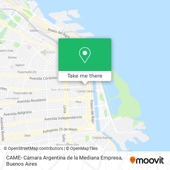 CAME- Cámara Argentina de la Mediana Empresa map