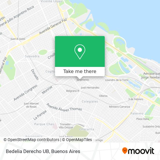 Bedelia Derecho UB map