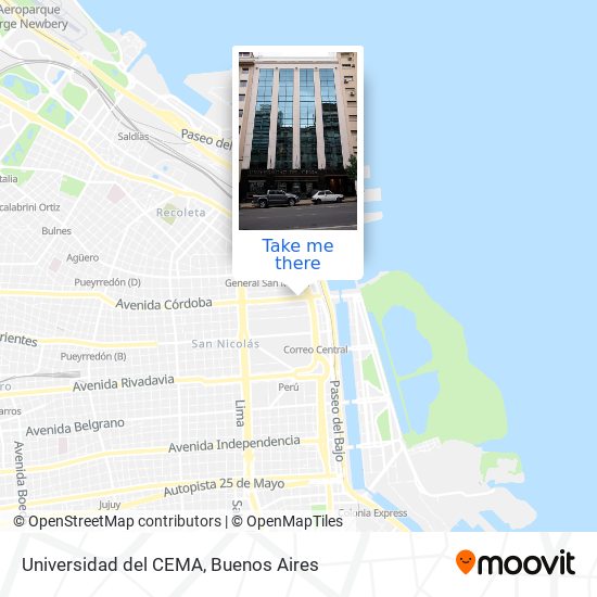 Universidad del CEMA map