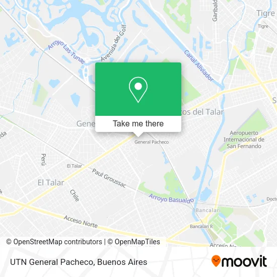 Mapa de UTN General Pacheco
