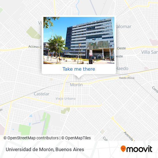 Universidad de Morón map