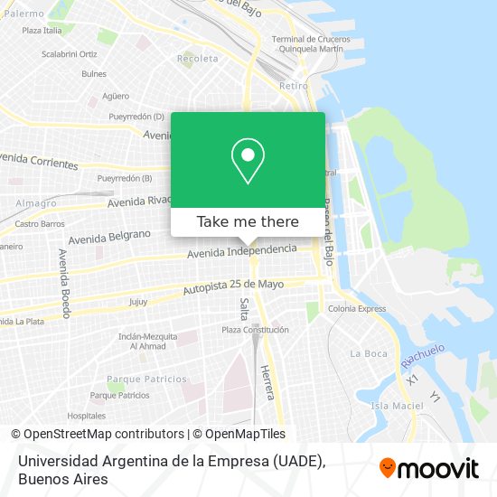 Universidad Argentina de la Empresa (UADE) map