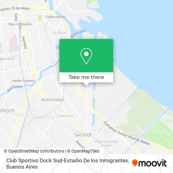 Club Sportivo Dock Sud-Estadio De los Inmigrantes map