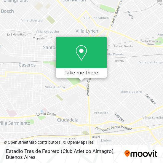 Estadio Tres de Febrero (Club Atletico Almagro) map