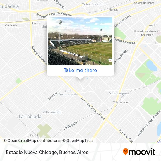 Estadio Nueva Chicago map