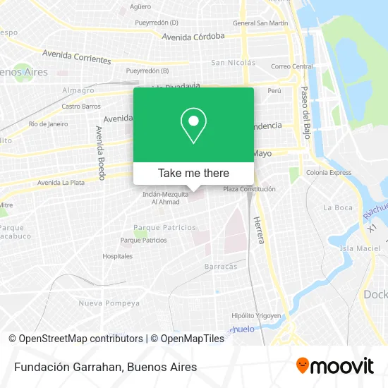 Mapa de Fundación Garrahan