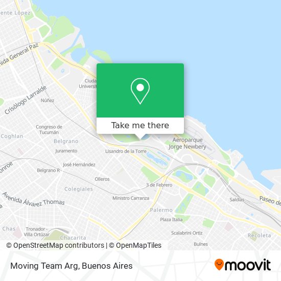 Mapa de Moving Team Arg