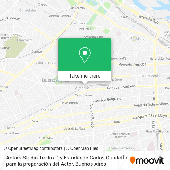 Actors Studio Teatro ™ y Estudio de Carlos Gandolfo para la preparación del Actor map