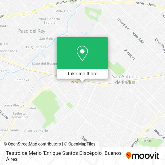 Mapa de Teatro de Merlo 'Enrique Santos Discépolo'