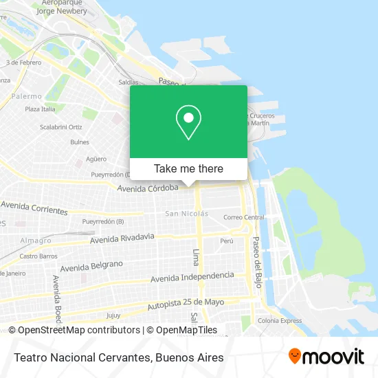 Mapa de Teatro Nacional Cervantes