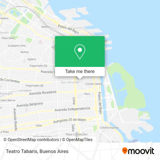 Mapa de Teatro Tabaris
