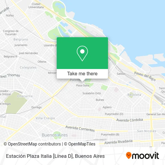 Estación Plaza Italia [Línea D] map