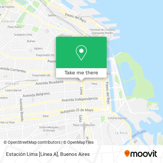 Mapa de Estación Lima [Línea A]